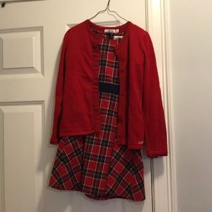 Vineyard Vines Plaid dress & cardigan